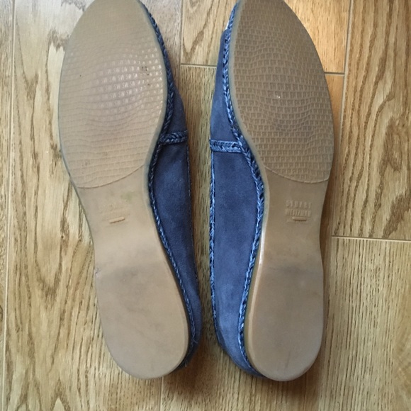 STUART WEITZMAN Suede Slip-on Blue Shoes with Metal detail in size 8.5 - Picture 5 of 9
